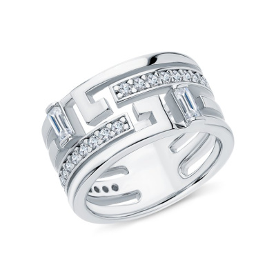 Серебряное кольцо с фианитами