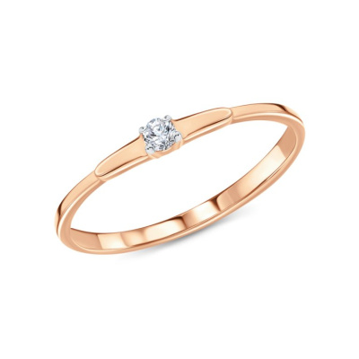 Золотое кольцо с фианитами