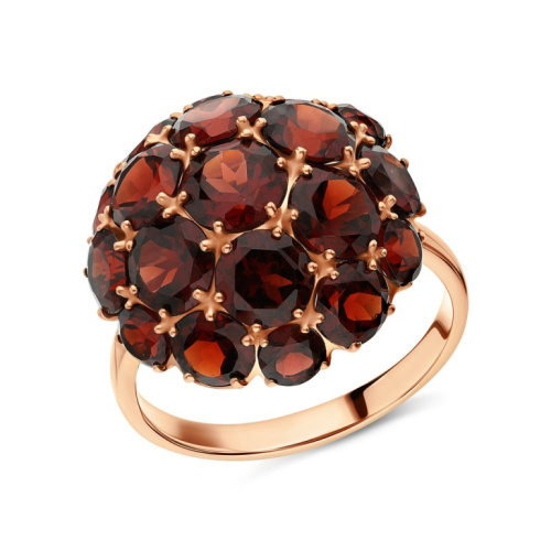 Золотое кольцо с гранатами природными