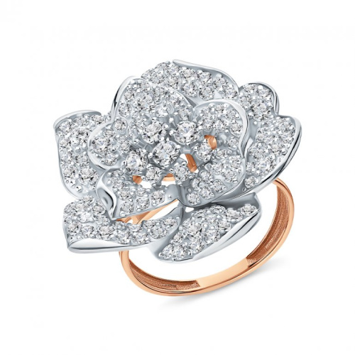 Золотое кольцо с фианитами