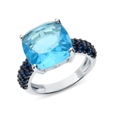 Серебряное кольцо с алпанитом и со шпинелью