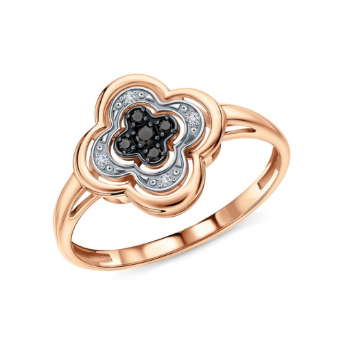 Золотое кольцо с бриллиантами природными