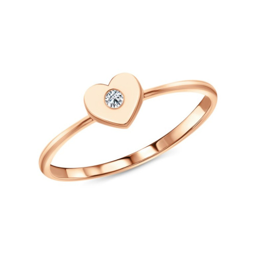 Золотое кольцо с фианитами