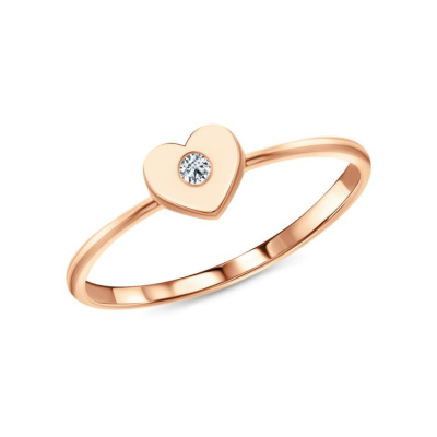 Золотое кольцо с фианитами