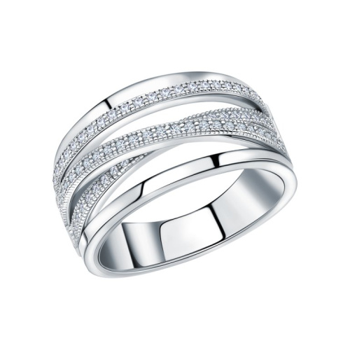 Серебряное кольцо с фианитами