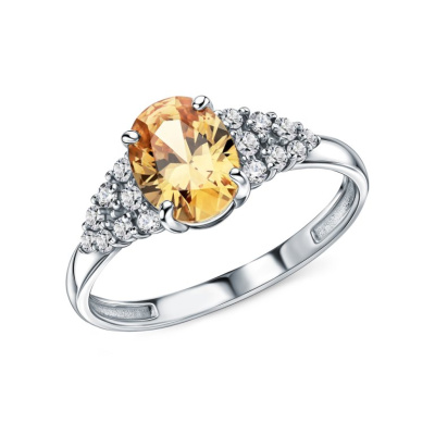 Серебряное кольцо с фианитами