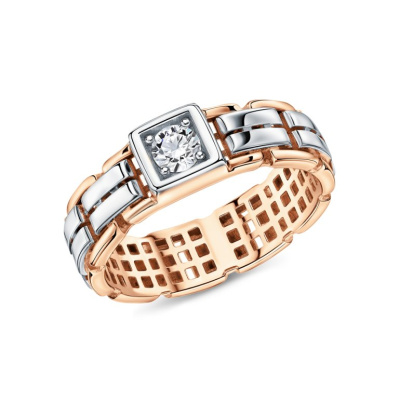 Золотое кольцо с фианитами