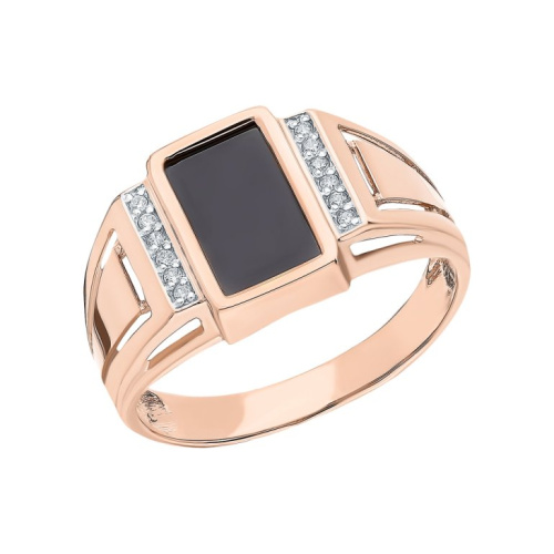 Золотое кольцо с фианитами