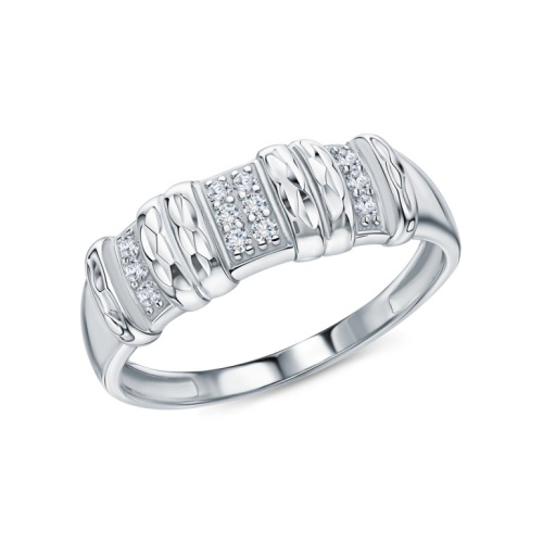 Серебряное кольцо с фианитами