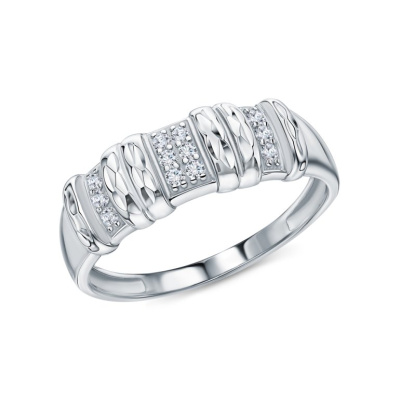 Серебряное кольцо с фианитами