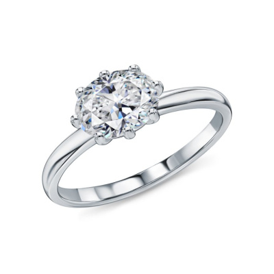 Серебряное кольцо с фианитами