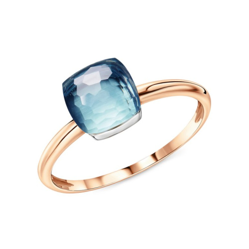 Золотое кольцо с топазом природным