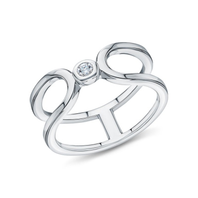 Серебряное кольцо с фианитами