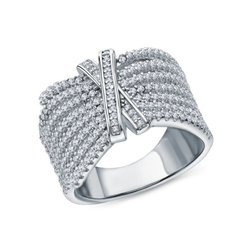 Серебряное кольцо с фианитами