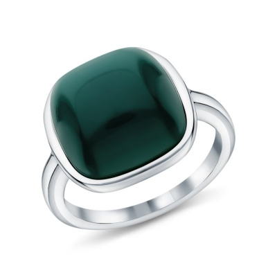 Серебряное кольцо с агатами природными