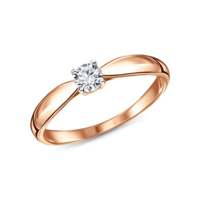 Золотое кольцо с бриллиантами природными