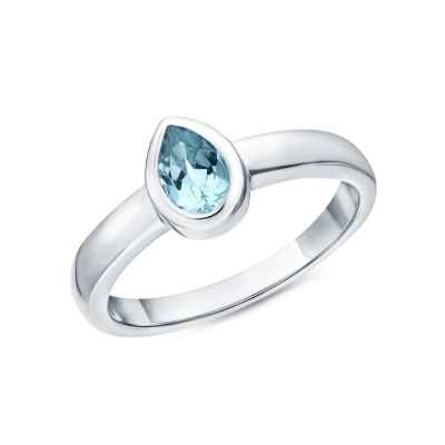 Серебряное кольцо с топазами природными