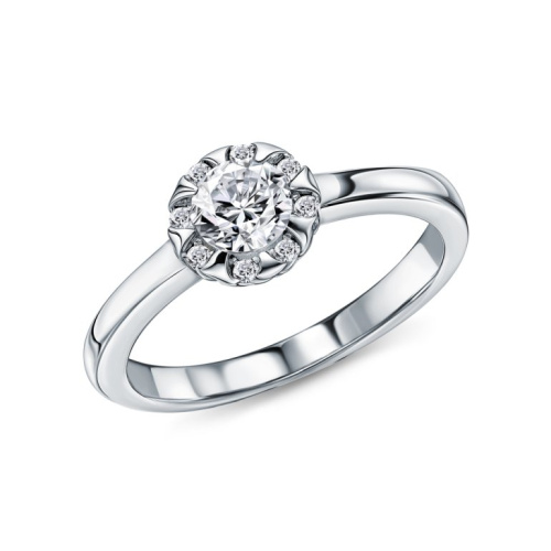 Серебряное кольцо с фианитами