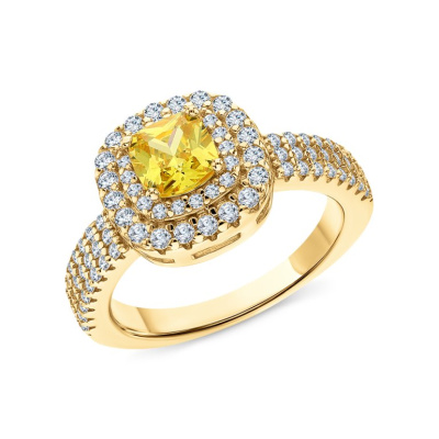 Серебряное кольцо с фианитами