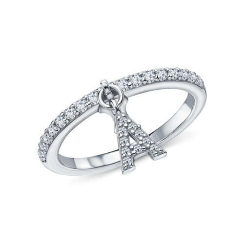 Серебряное кольцо с фианитами