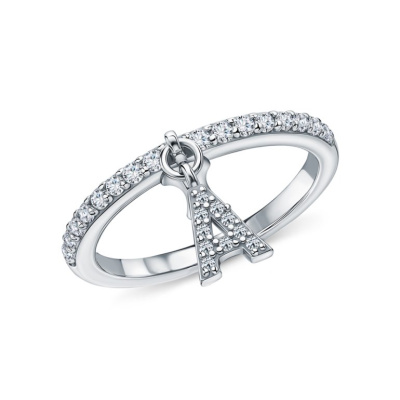 Серебряное кольцо с фианитами