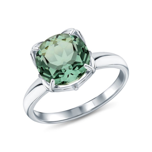 Серебряное кольцо с празиолитом