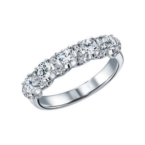 Золотое кольцо с бриллиантами природными