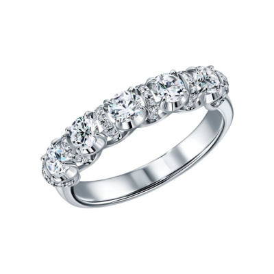 Золотое кольцо с бриллиантами природными