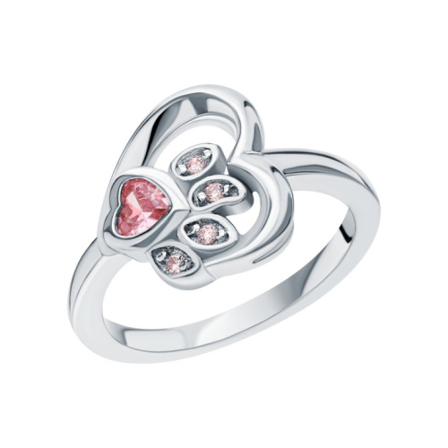 Серебряное кольцо с фианитами