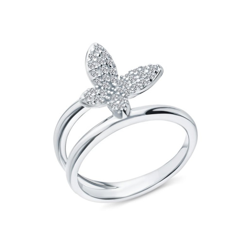 Серебряное кольцо с фианитами