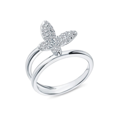 Серебряное кольцо с фианитами