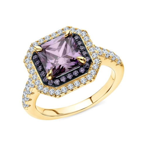 Серебряное кольцо с фианитами