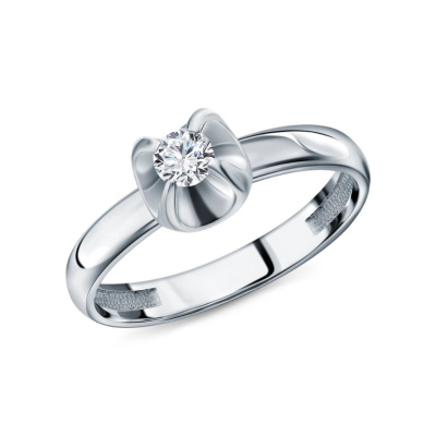 Золотое кольцо с бриллиантами природными