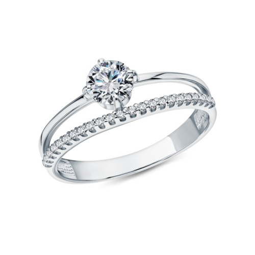 Серебряное кольцо с фианитами