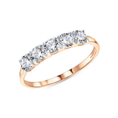 Золотое кольцо с фианитами