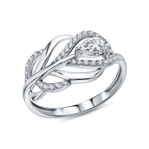 Серебряное кольцо с фианитами