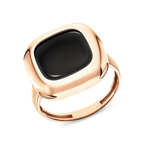 Золотое кольцо с природным агатом