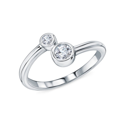 Серебряное кольцо с фианитами