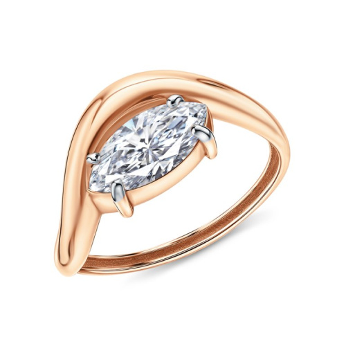 Золотое кольцо с фианитами