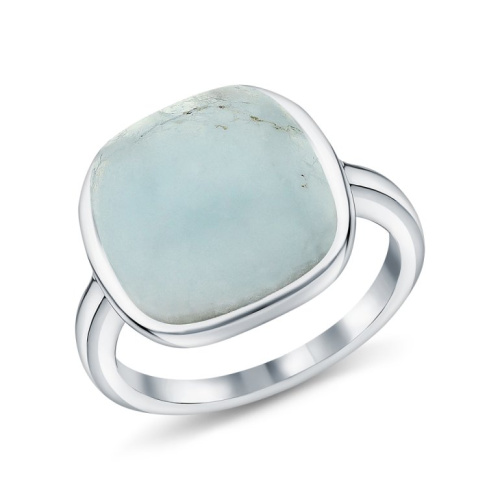 Серебряное кольцо с аквамаринами природными