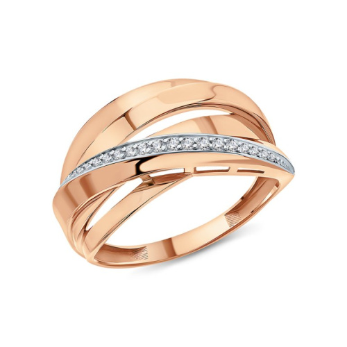 Золотое кольцо с фианитами