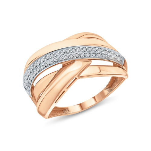 Золотое кольцо с фианитами