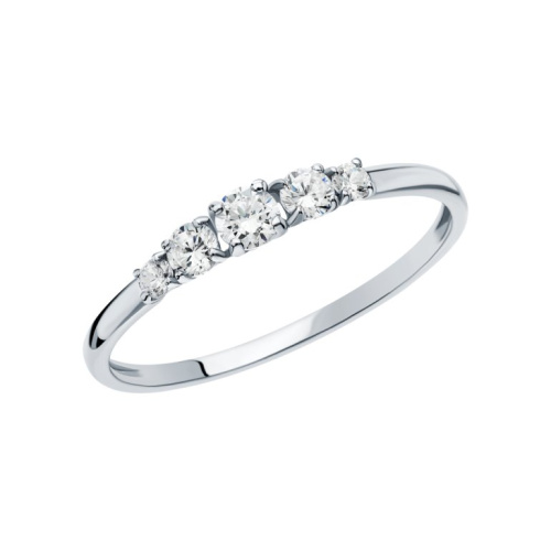 Золотое кольцо с фианитами