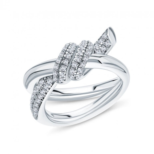 Серебряное кольцо с фианитами