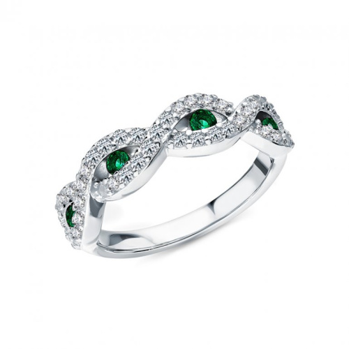 Серебряное кольцо с фианитами