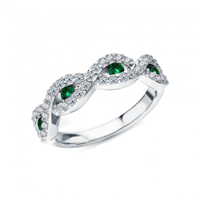 Серебряное кольцо с фианитами