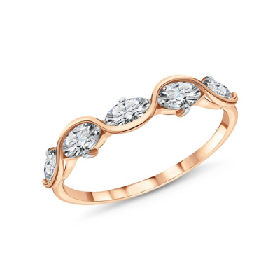 Золотое кольцо с фианитами