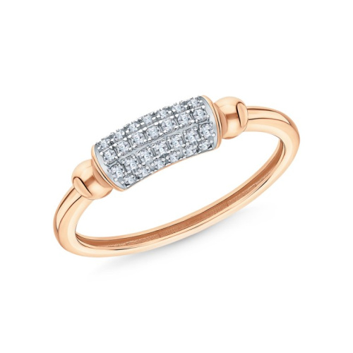 Золотое кольцо с фианитами