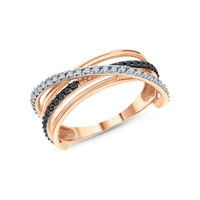 Золотое кольцо с фианитами