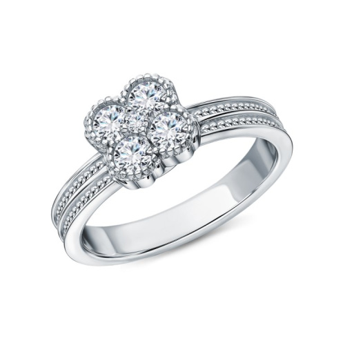 Серебряное кольцо с фианитами